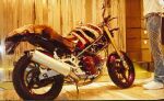 Ducati encrusted with diamonds and gold in a Milan fashion house.
