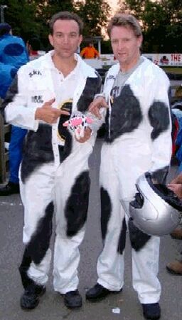 Team mascot - a mooing cow