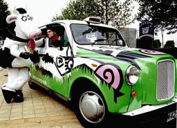 Taxi for Ben and Jerry